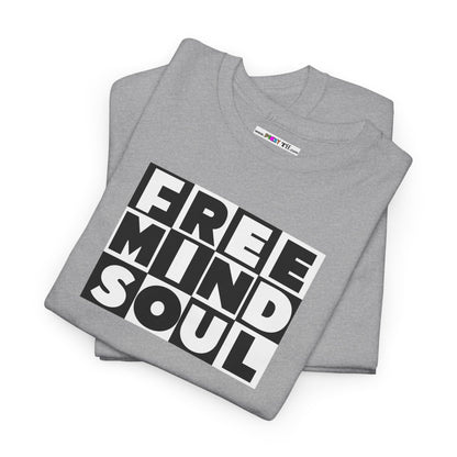 FREE MIND SOUL Unisex Heavy Cotton Tee