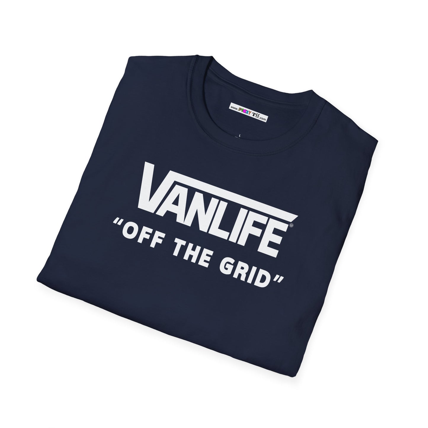 VANLIFE "OFF THE GRID". Unisex Softstyle 100% Cotton T-Shirt