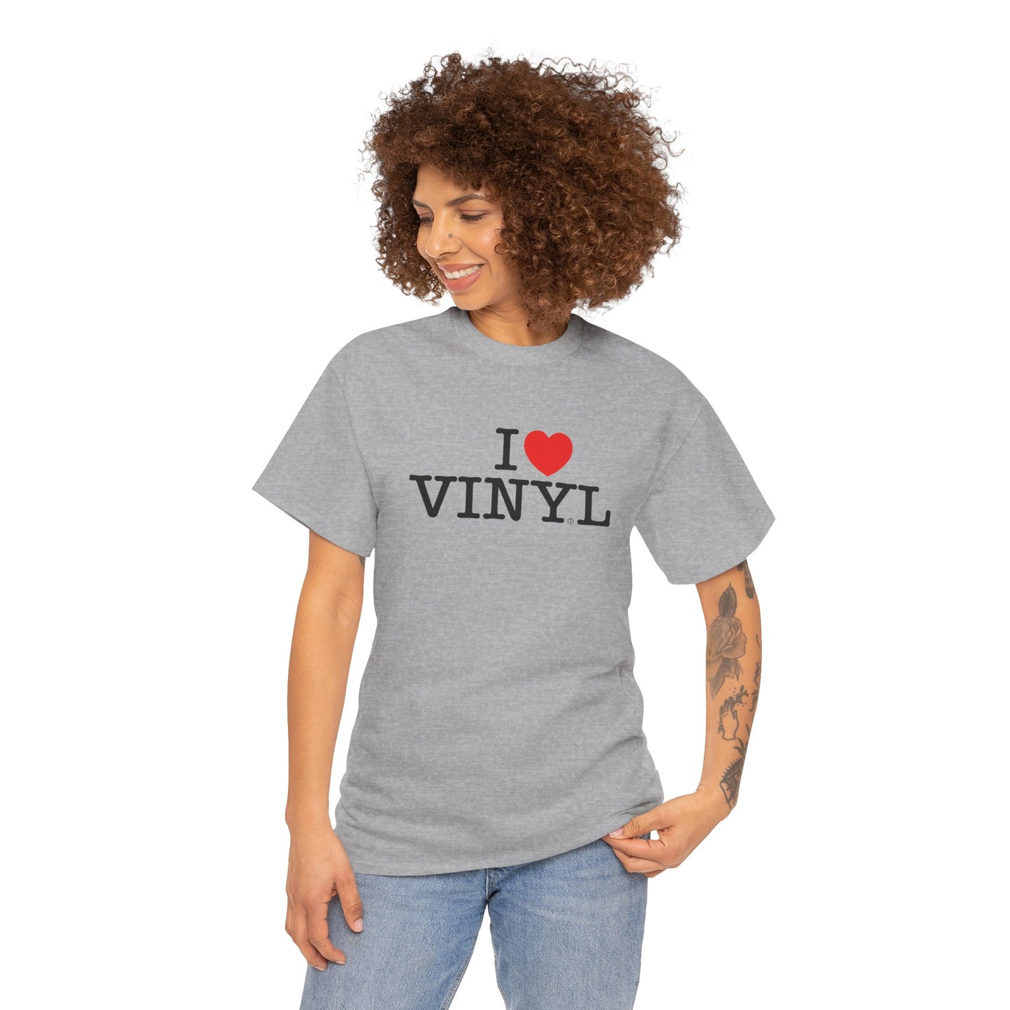 I ❤️ VINYL Unisex Heavy Cotton Tee