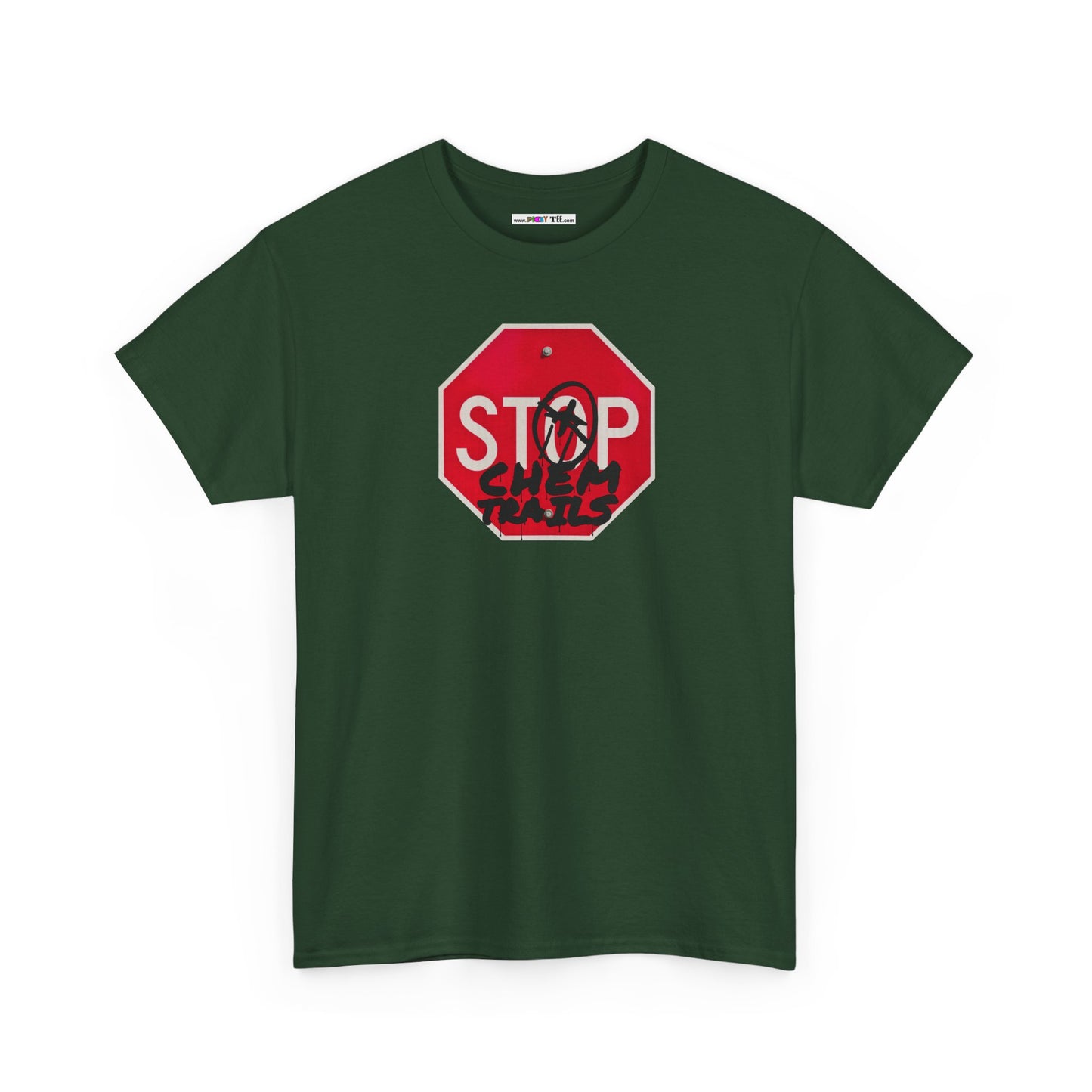 STOP chem trails Unisex Heavy Cotton Tee