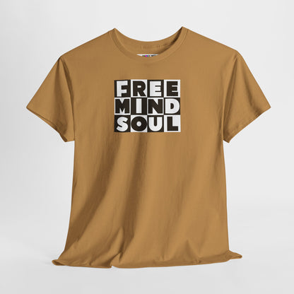 FREE MIND SOUL Unisex Heavy Cotton Tee