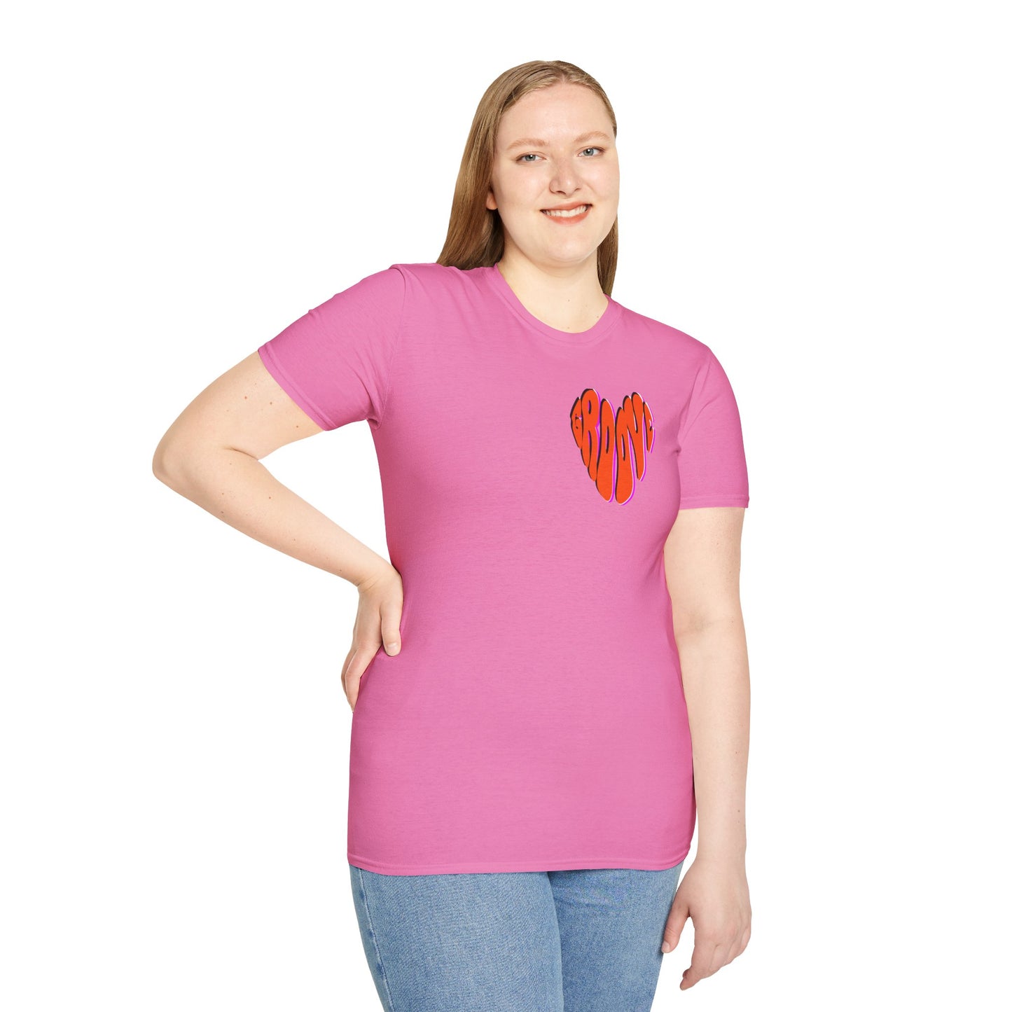 GROOVE is in THE HEART Unisex Softstyle 100% Cotton T-Shirt