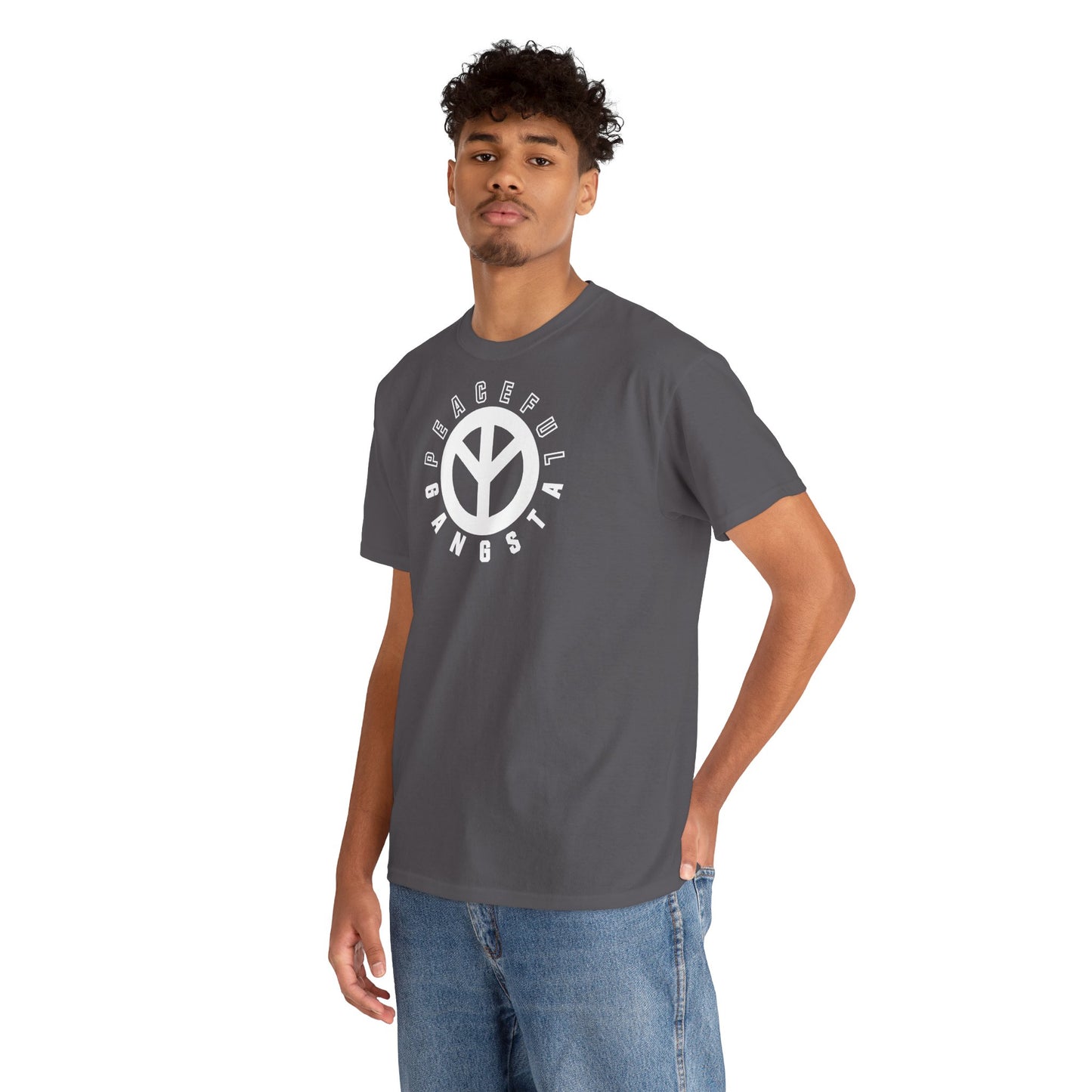 PEACEFUL GANGSTA Unisex Heavy Cotton Tee