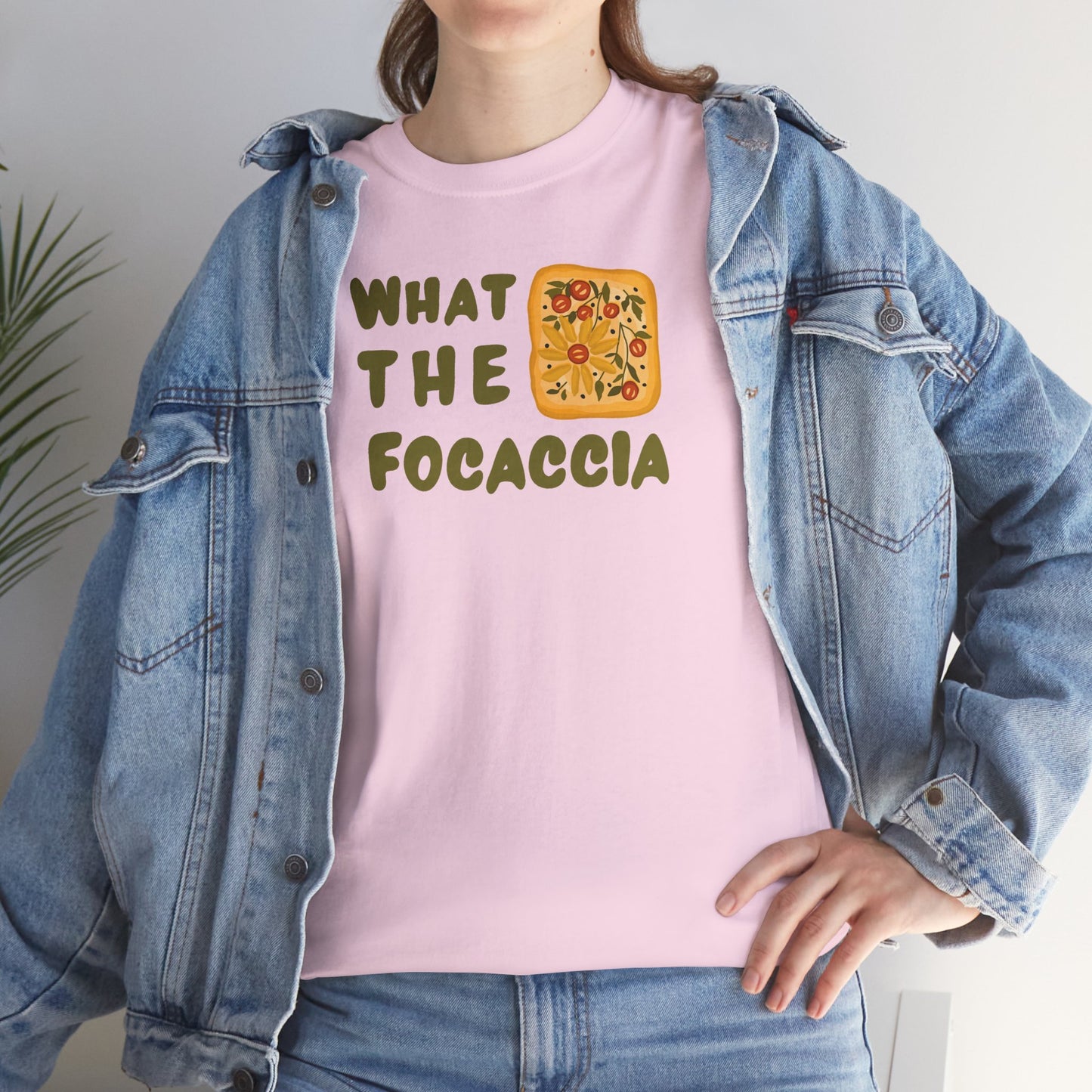 WHAT THE FOCACCIA Unisex Heavy Cotton Tee