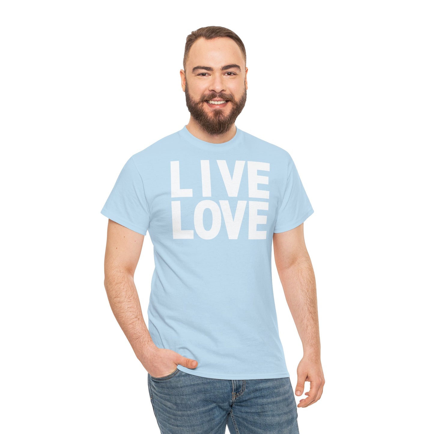LIVE LOVE Unisex Heavy Cotton Tee