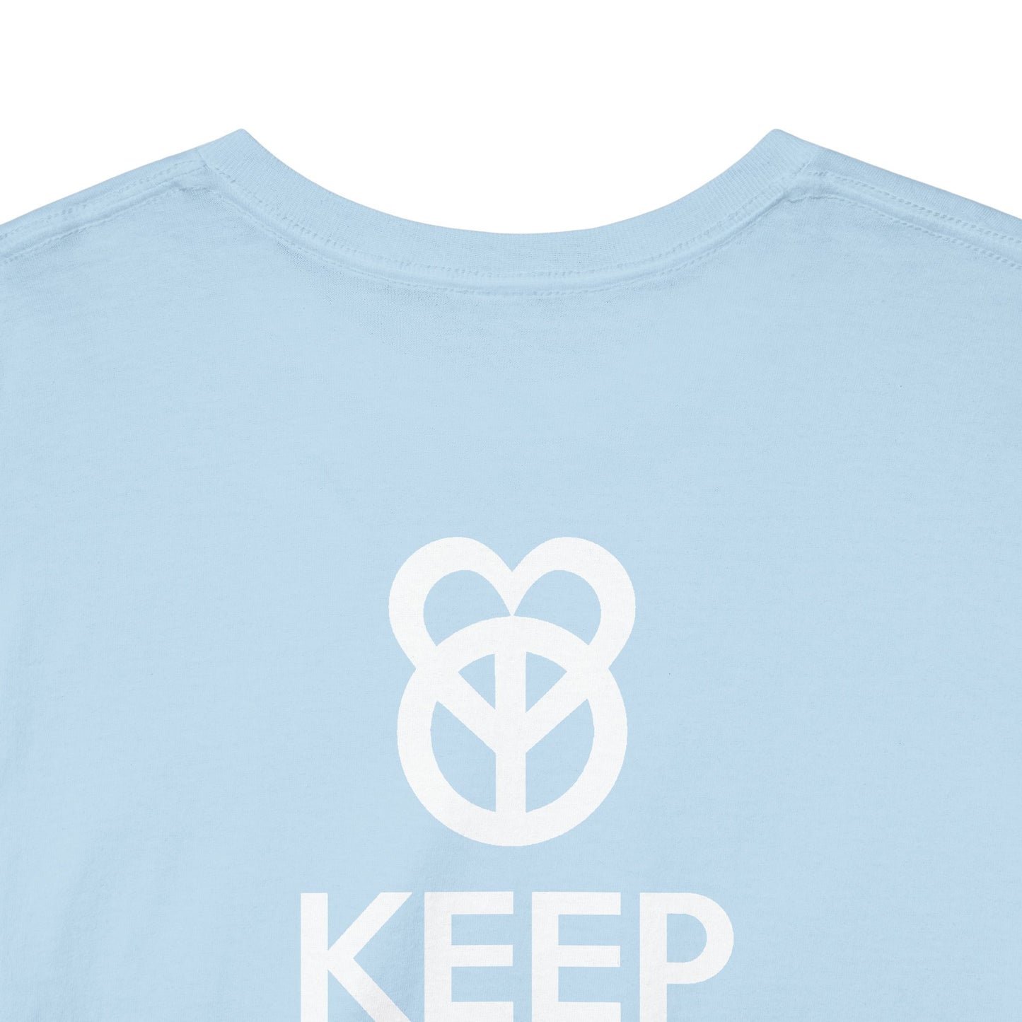 KEEP PEACE AND LOVE ON Unisex Heavy Cotton Tee