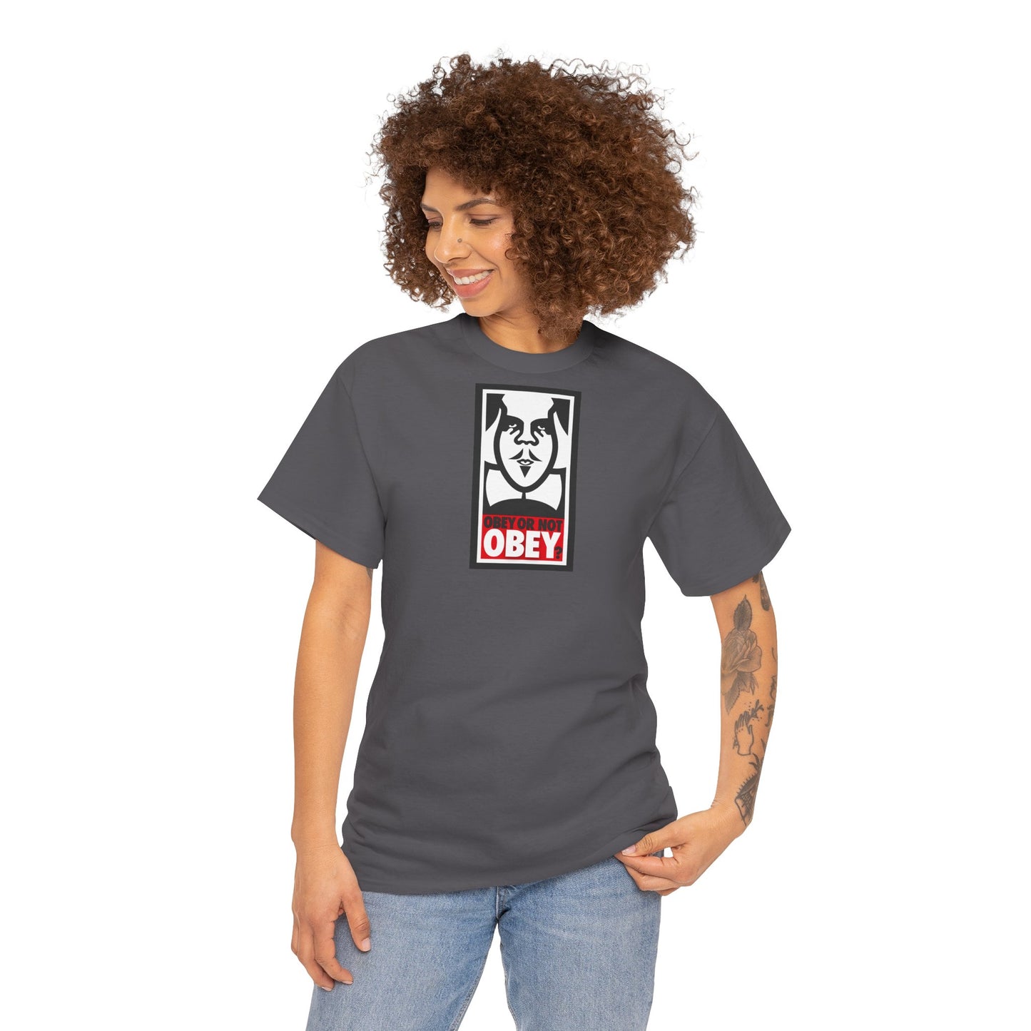 OBEY OR NOT OBEY? Unisex Heavy Cotton Tee