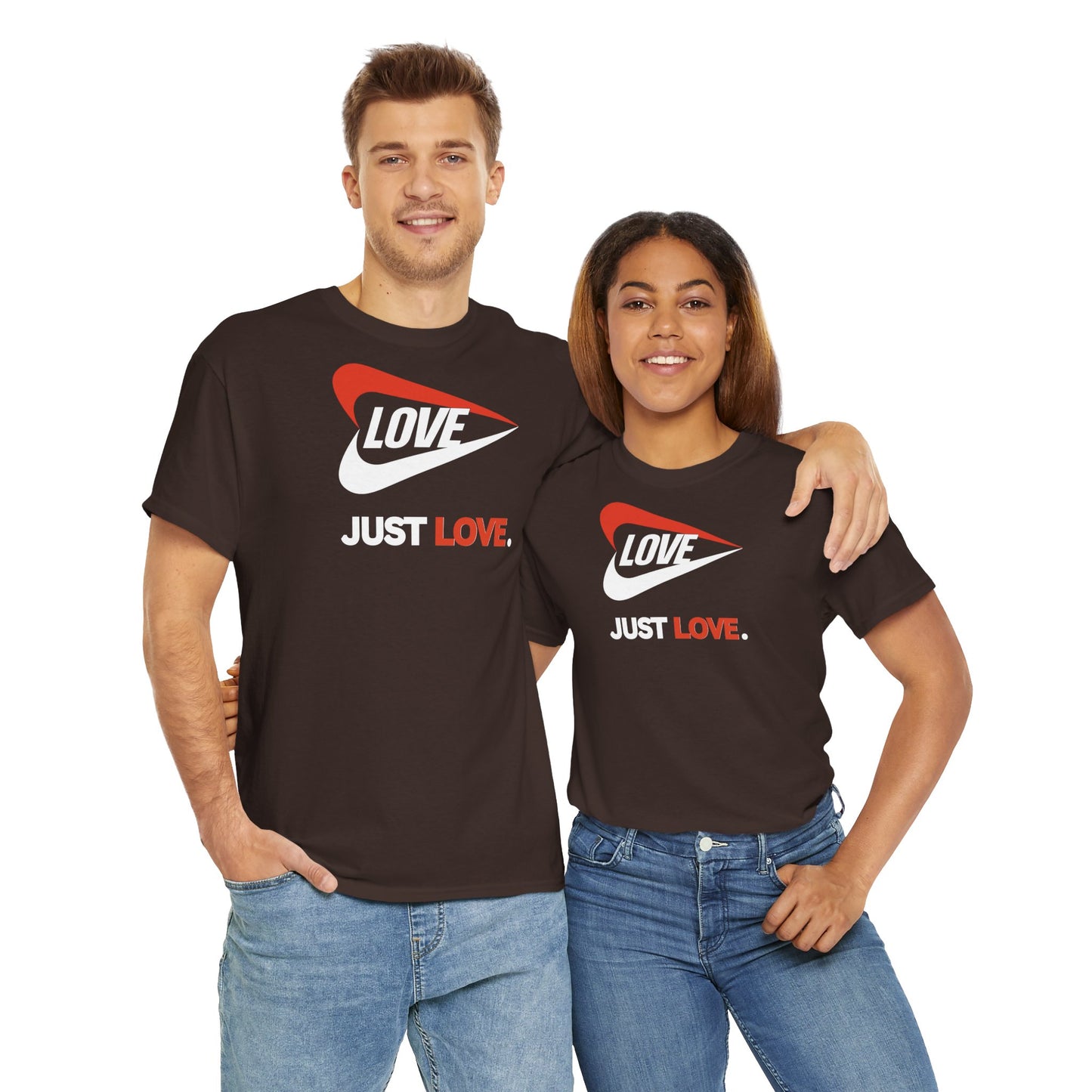 LOVE JUST LOVE. Unisex Heavy Cotton Tee