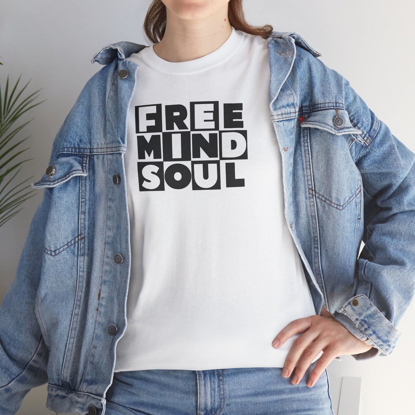 FREE MIND SOUL Unisex Heavy Cotton Tee