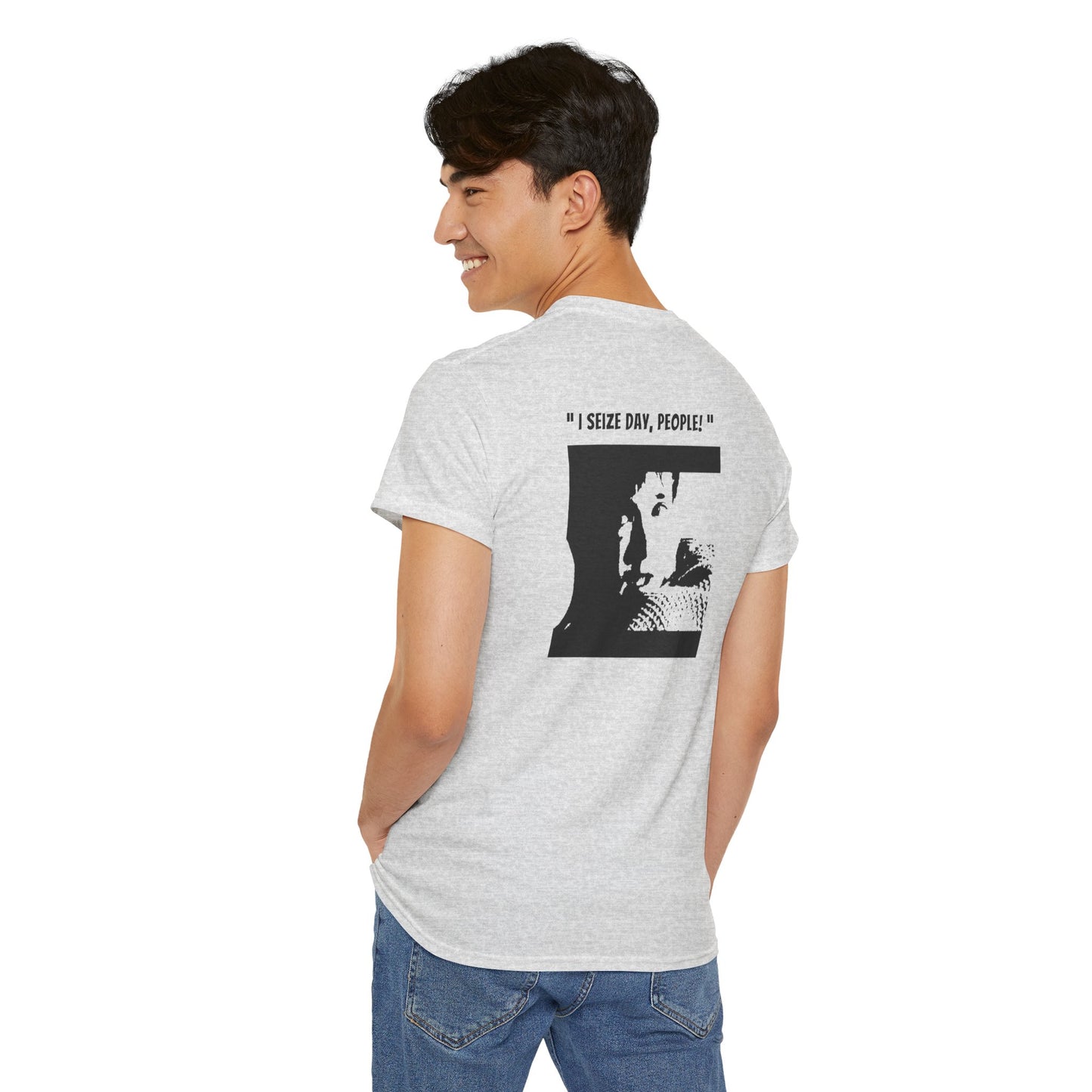 CARPE DIEM "I SEIZE DAY, PEOPLE" Unisex Heavy Cotton Tee