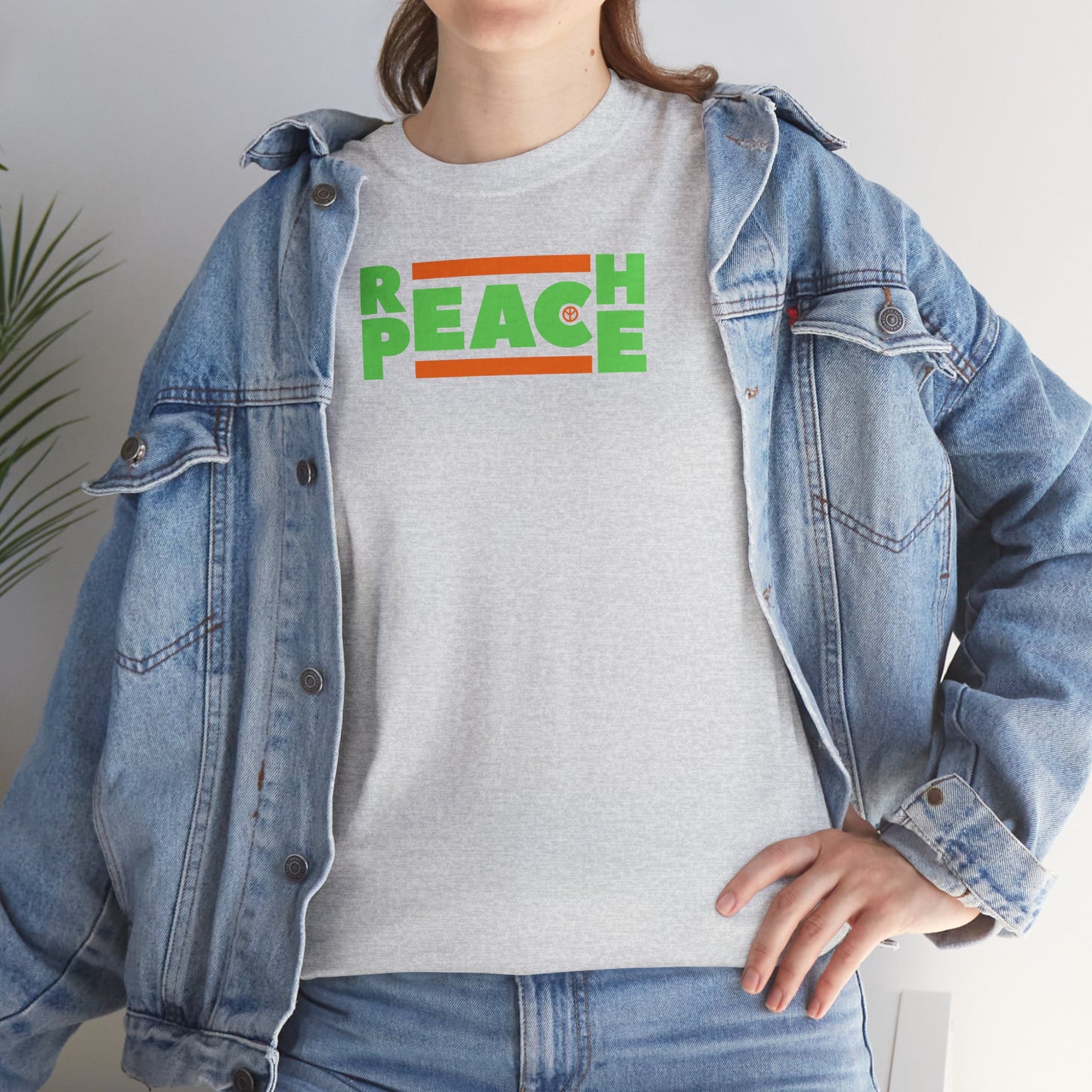 REACH PEACE Unisex Heavy Cotton Tee