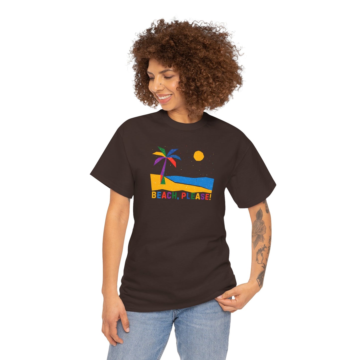 BEACH, PLEASE! Unisex Heavy Cotton Tee