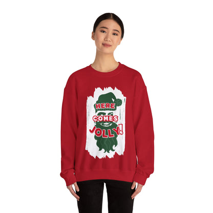 HERE COMES JOLLY! Unisex Heavy Blend™ Crewneck Sweatshirt