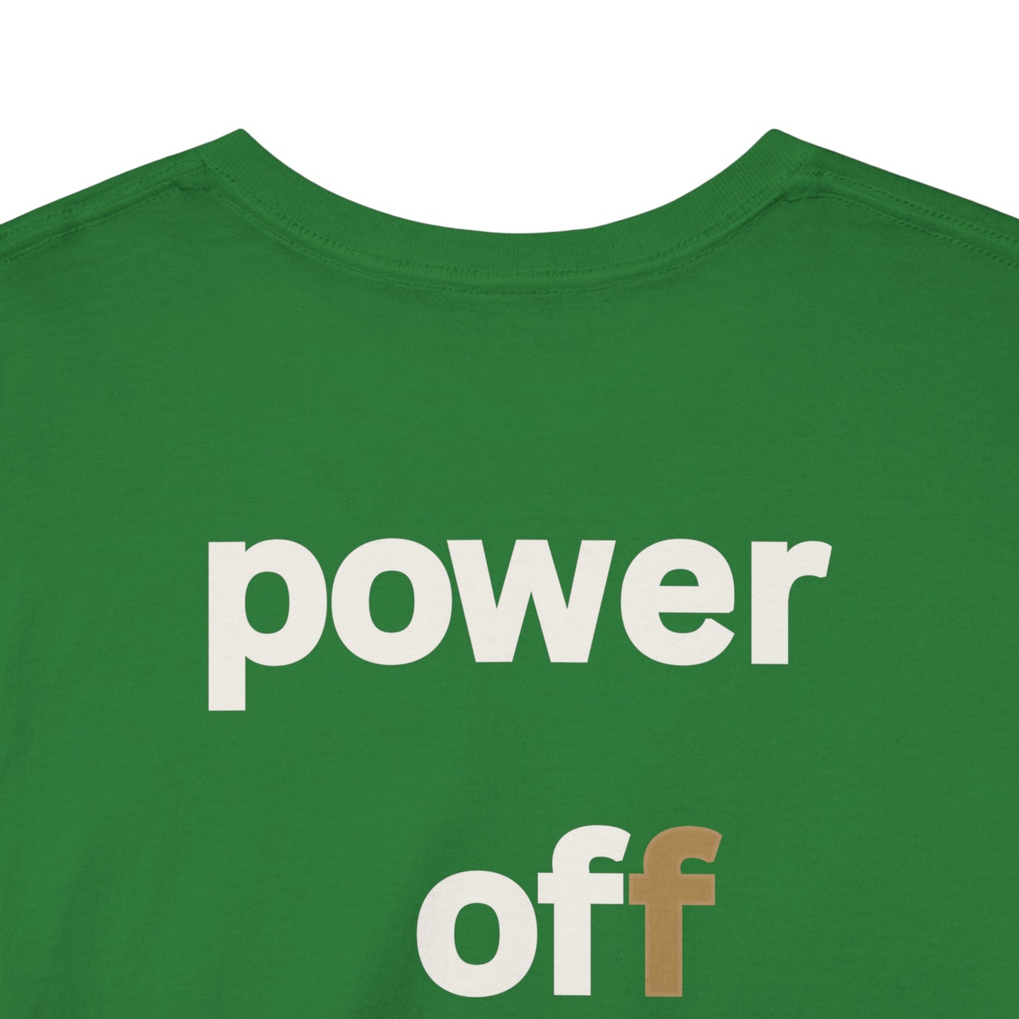 power off now Unisex Heavy Cotton Tee