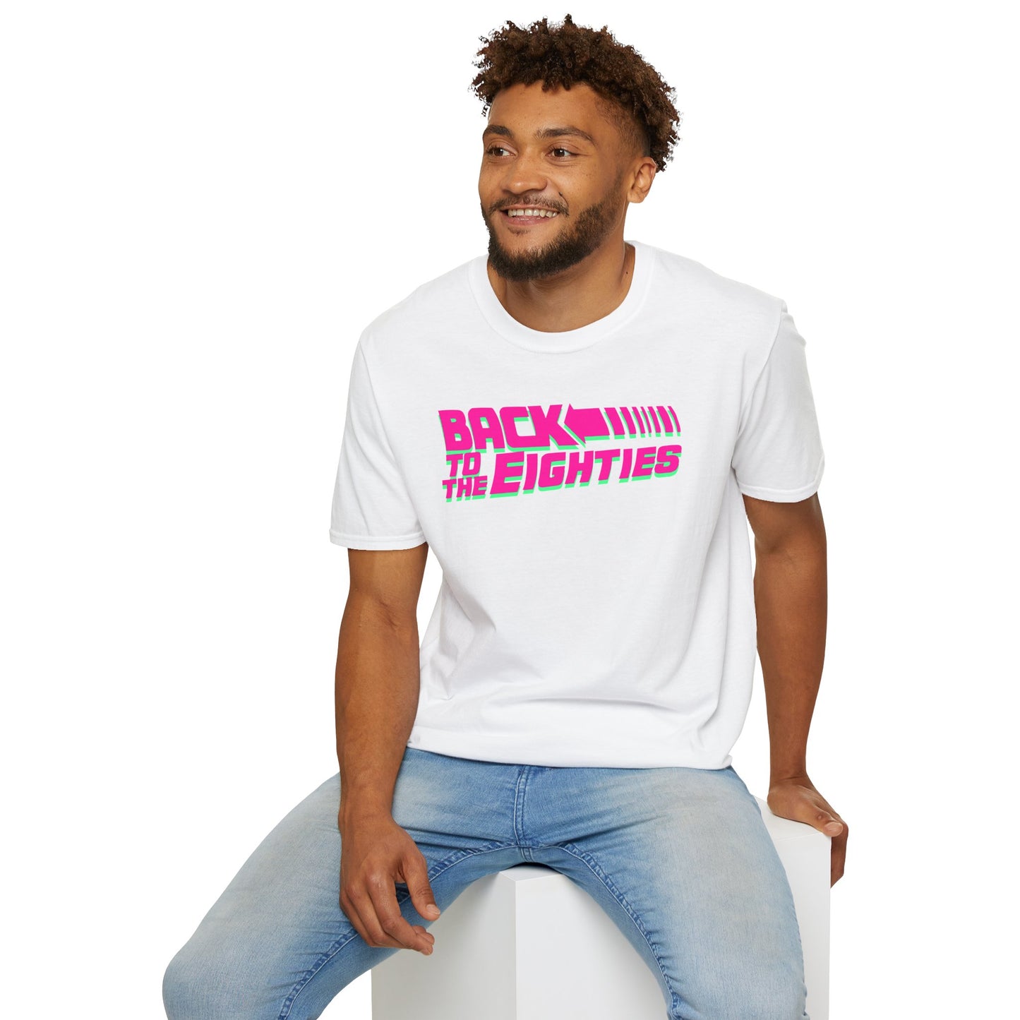 BACK TO THE EIGHTIES Unisex Softstyle 100% Cotton T-Shirt