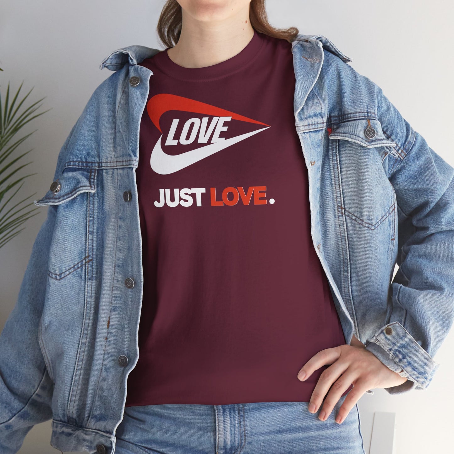 LOVE JUST LOVE. Unisex Heavy Cotton Tee