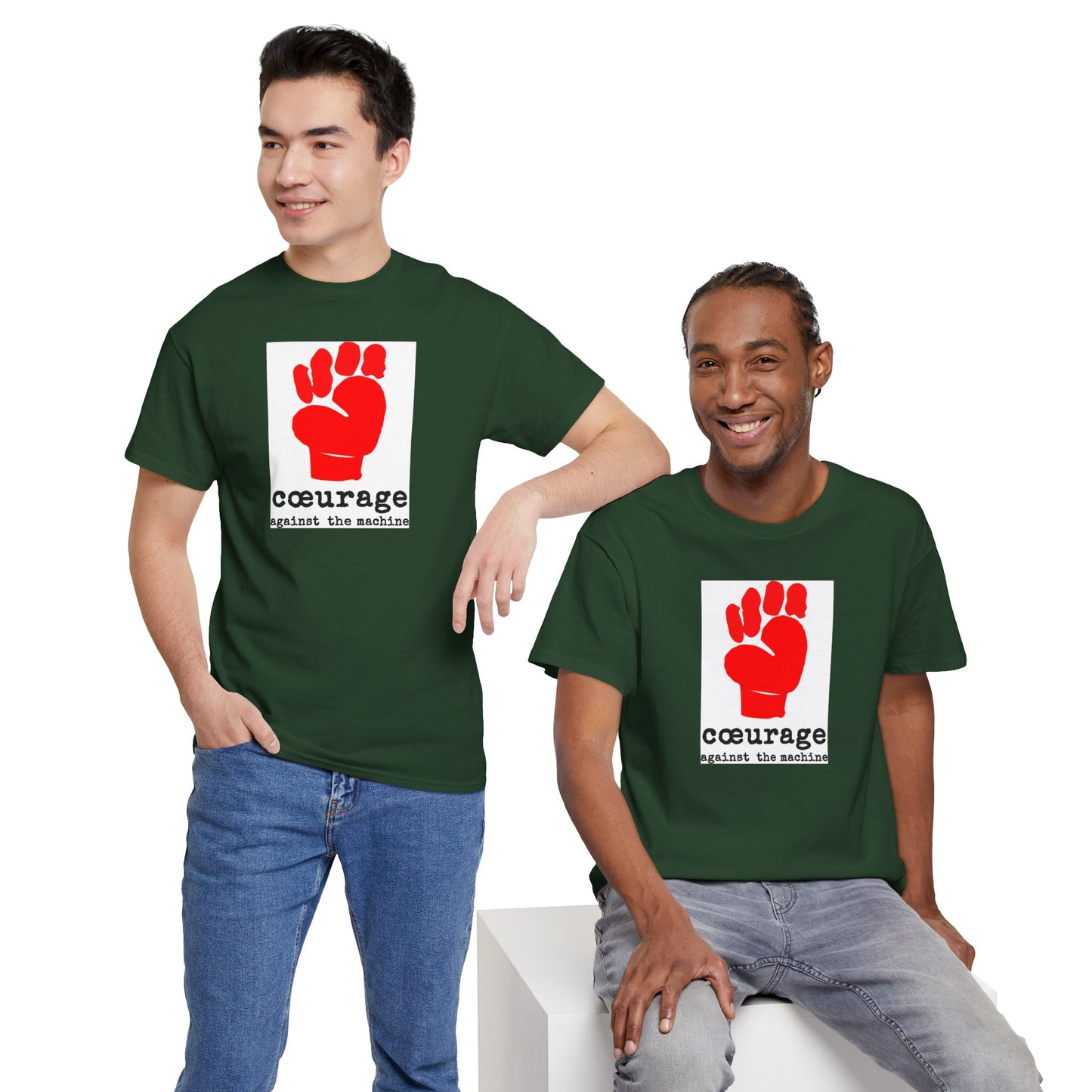 cœurage against the machine Unisex Heavy Cotton Tee