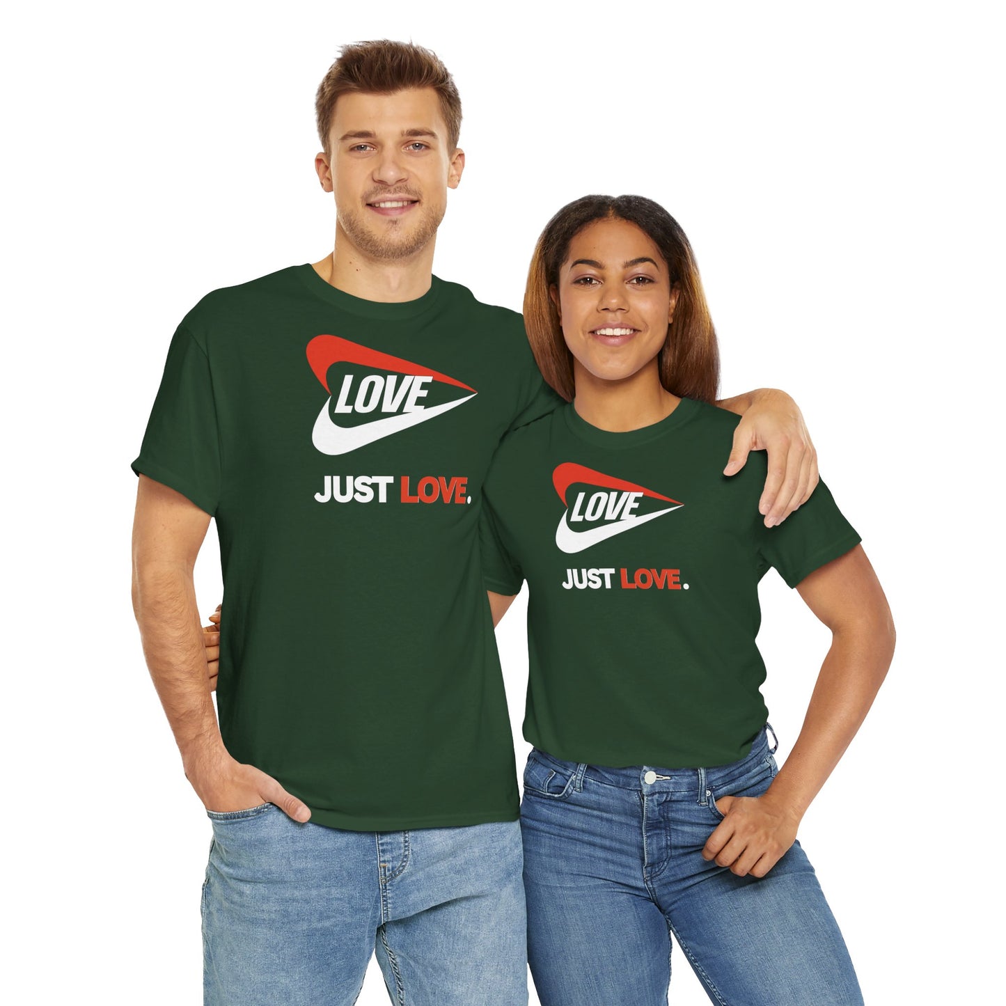 LOVE JUST LOVE. Unisex Heavy Cotton Tee