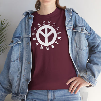 PEACEFUL GANGSTA Unisex Heavy Cotton Tee