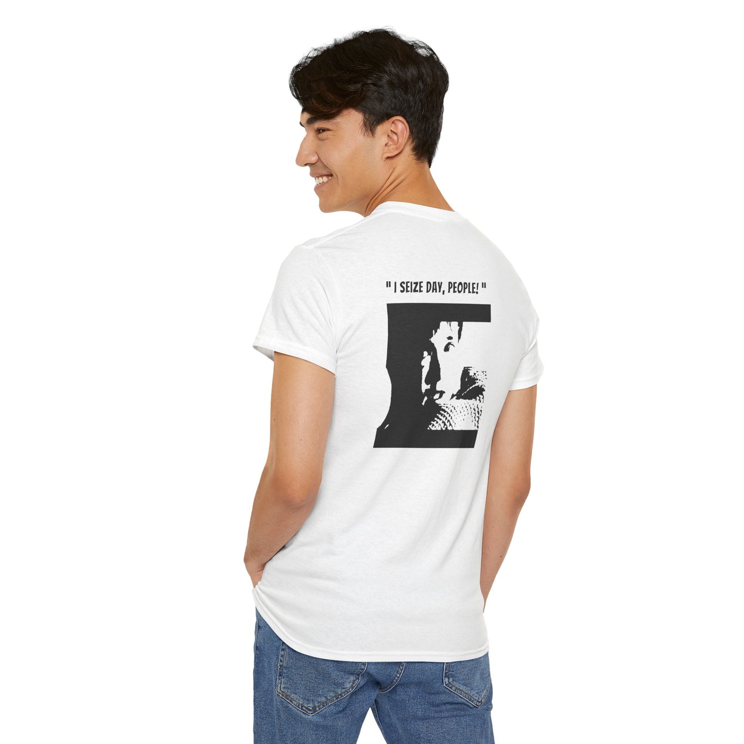 CARPE DIEM "I SEIZE DAY, PEOPLE" Unisex Heavy Cotton Tee
