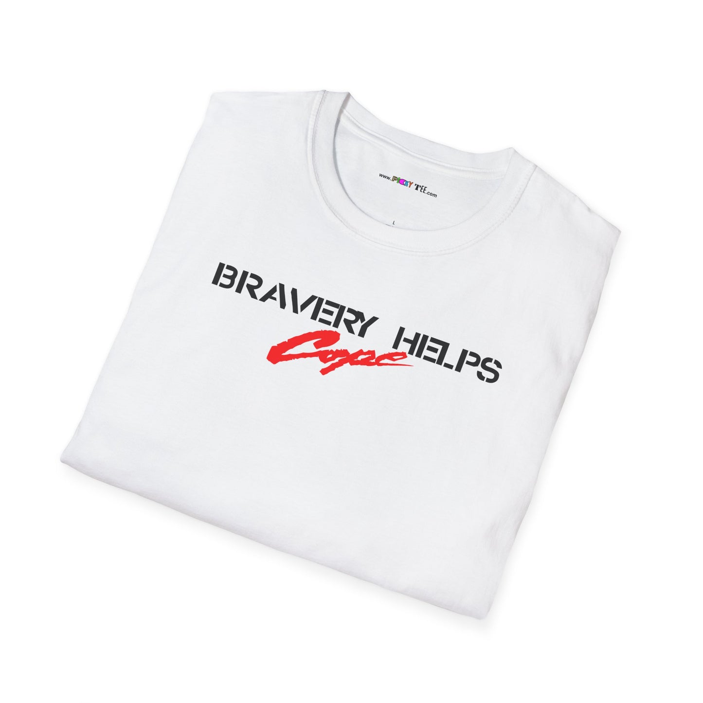 BRAVERY HELPS COPE Unisex Softstyle 100% Cotton T-Shirt