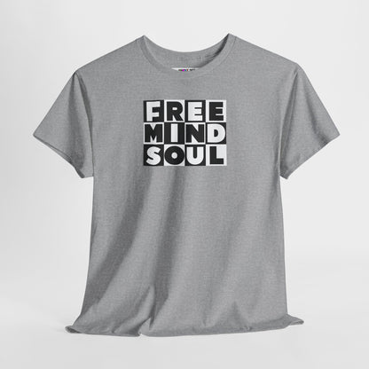 FREE MIND SOUL Unisex Heavy Cotton Tee