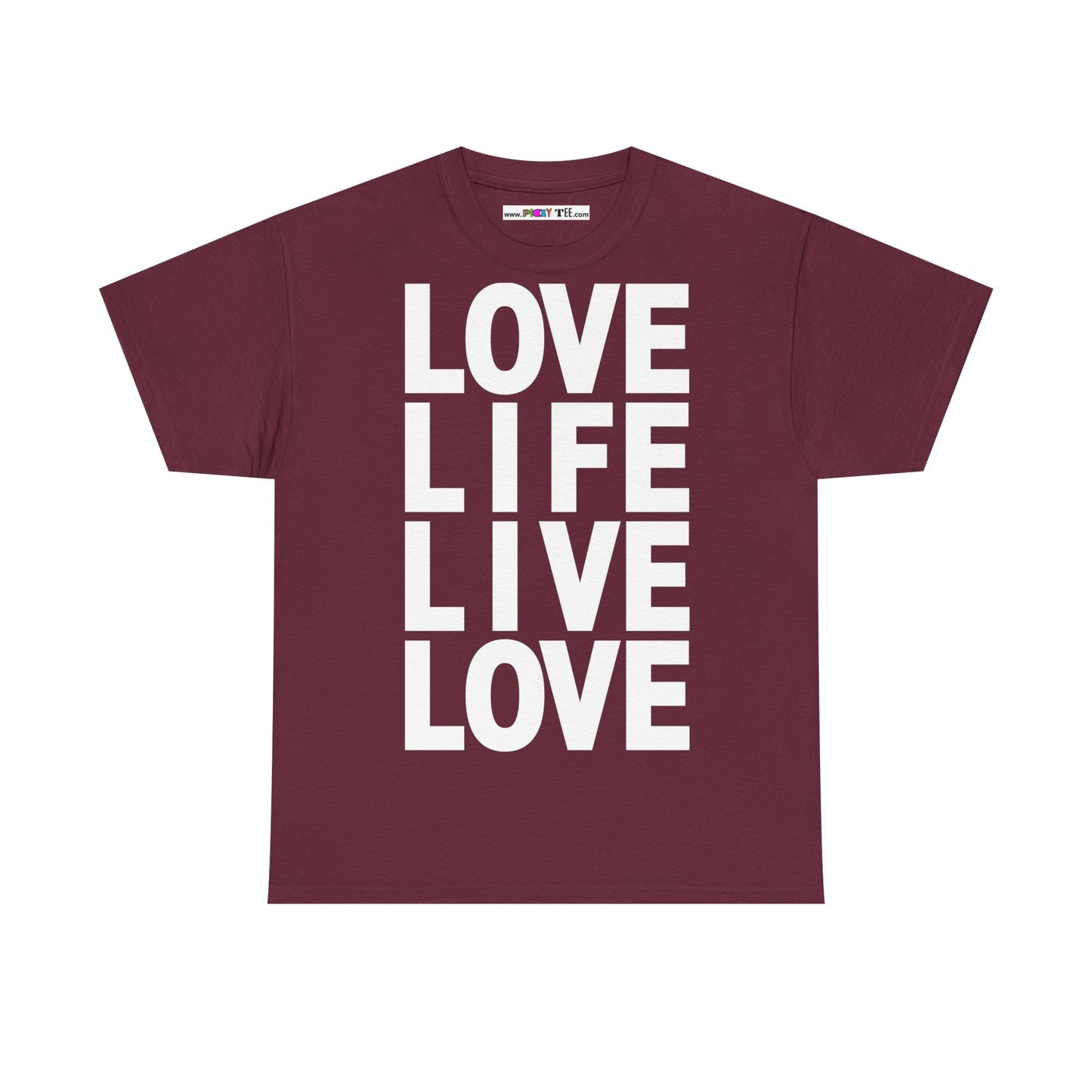 LOVE LIFE LIVE LOVE Unisex Heavy Cotton Tee