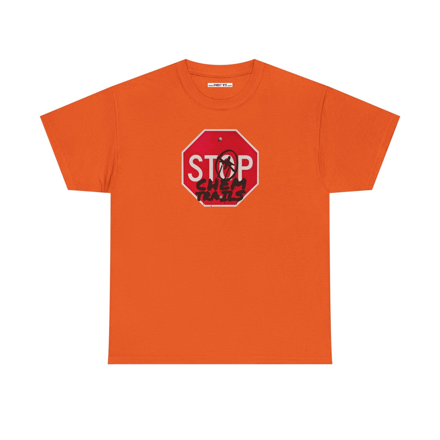 STOP chem trails Unisex Heavy Cotton Tee
