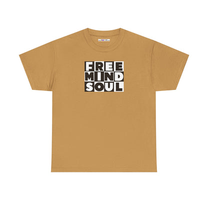 FREE MIND SOUL Unisex Heavy Cotton Tee