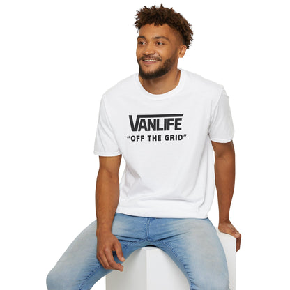 VANLIFE "OFF THE GRID". Unisex Softstyle 100% Cotton T-Shirt