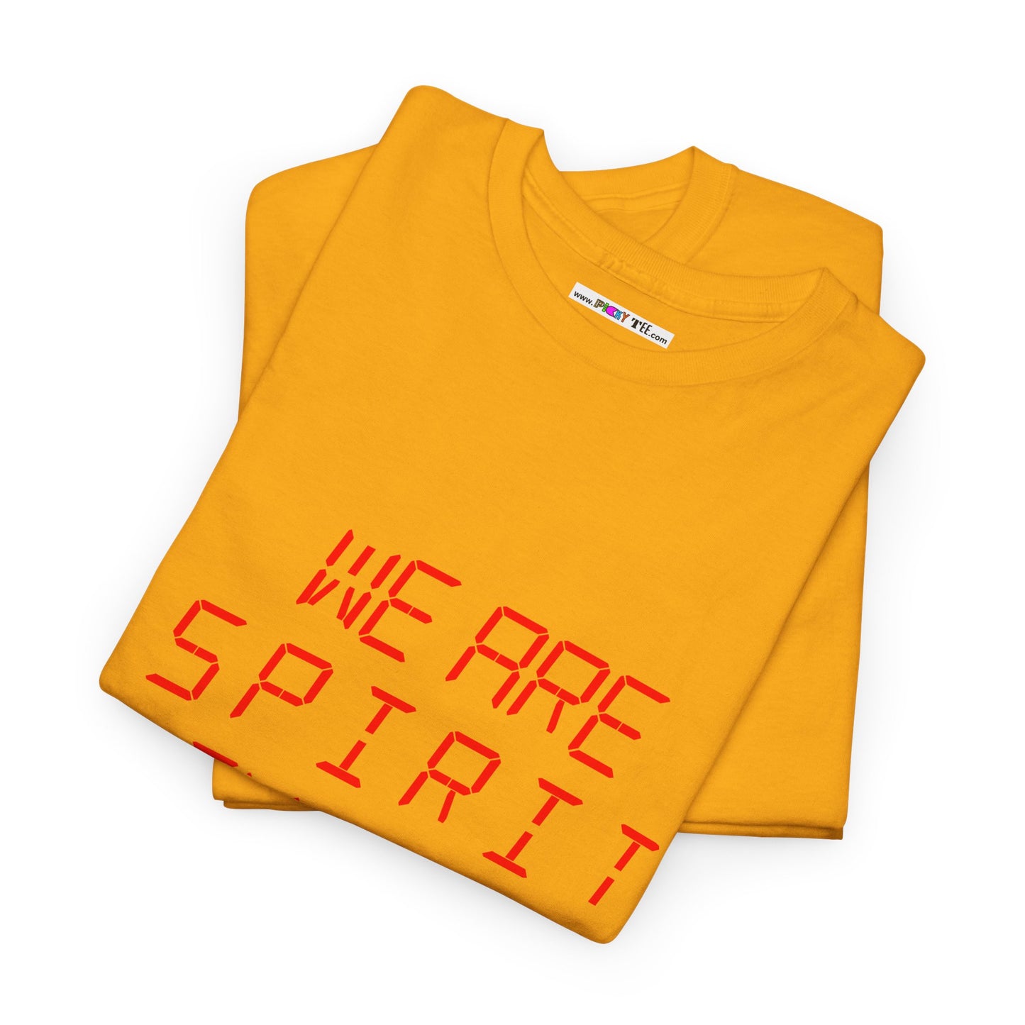 WE ARE SPIRIT IN THE MATERIAL WORLD Unisex Softstyle 100% Cotton T-Shirt