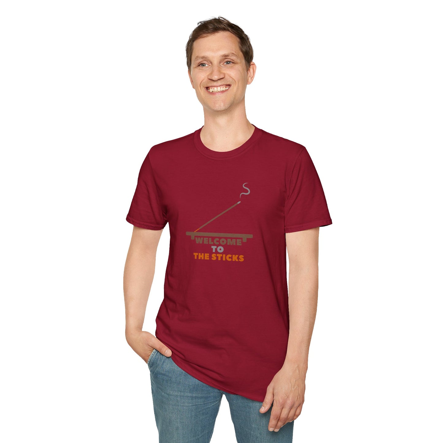 WELCOME TO THE STICKS Unisex Softstyle 100% Cotton T-Shirt