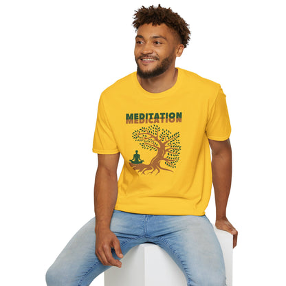 MEDITATION MEDICATION Unisex Softstyle 100% Cotton T-Shirt