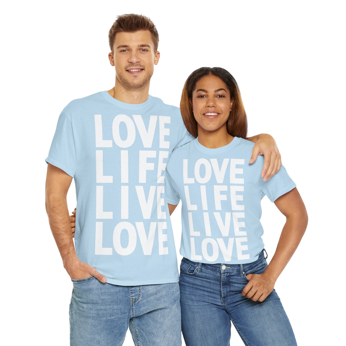 LOVE LIFE LIVE LOVE Unisex Heavy Cotton Tee