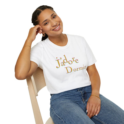 J'adore Dormir Unisex Softstyle 100% Cotton T-Shirt