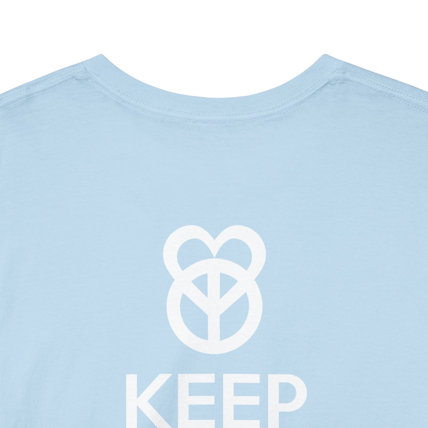 KEEP PEACE AND LOVE ON Unisex Heavy Cotton Tee