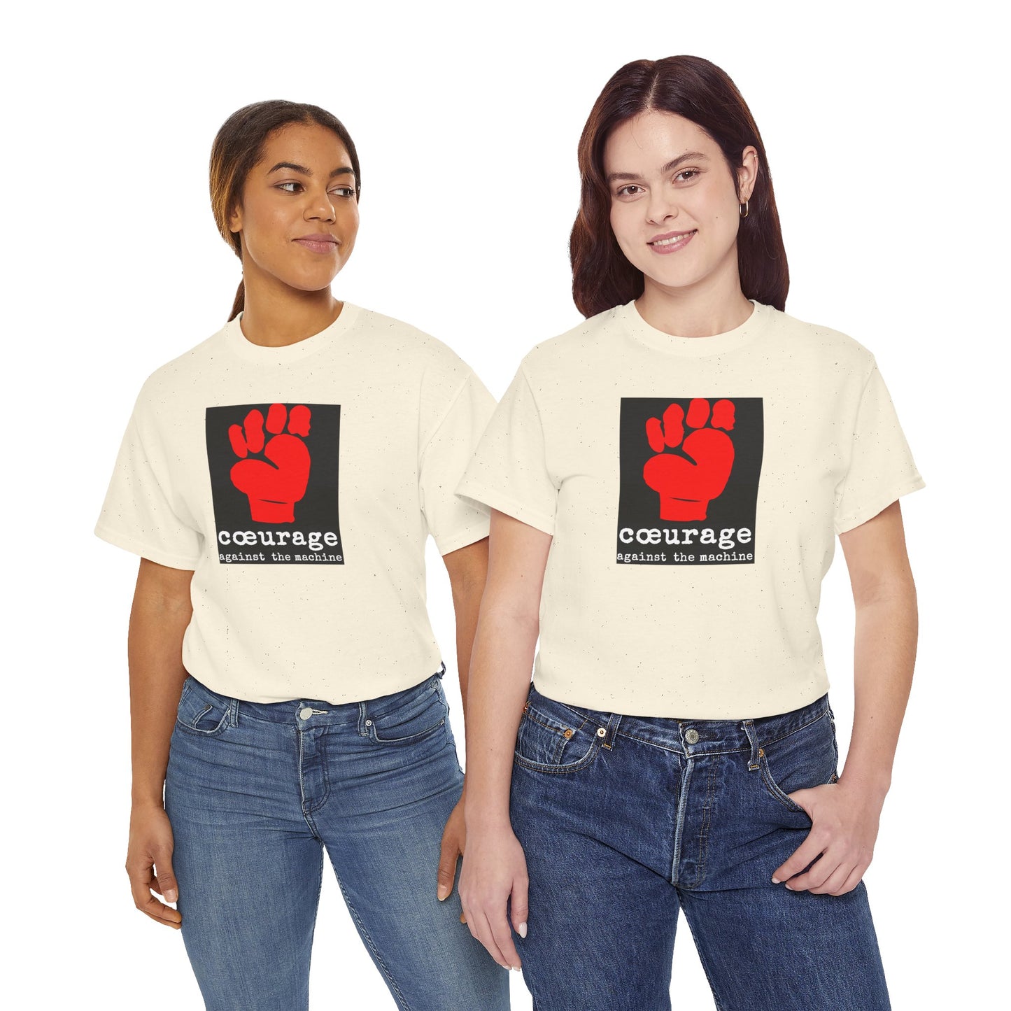 cœurage against the machine Unisex Heavy Cotton Tee