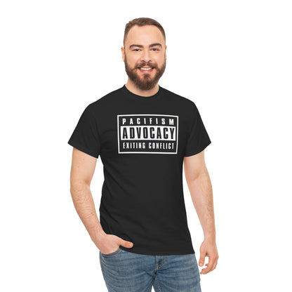 PACIFISM ADVOCACY EXITING CONFLICT Unisex Heavy Cotton Tee
