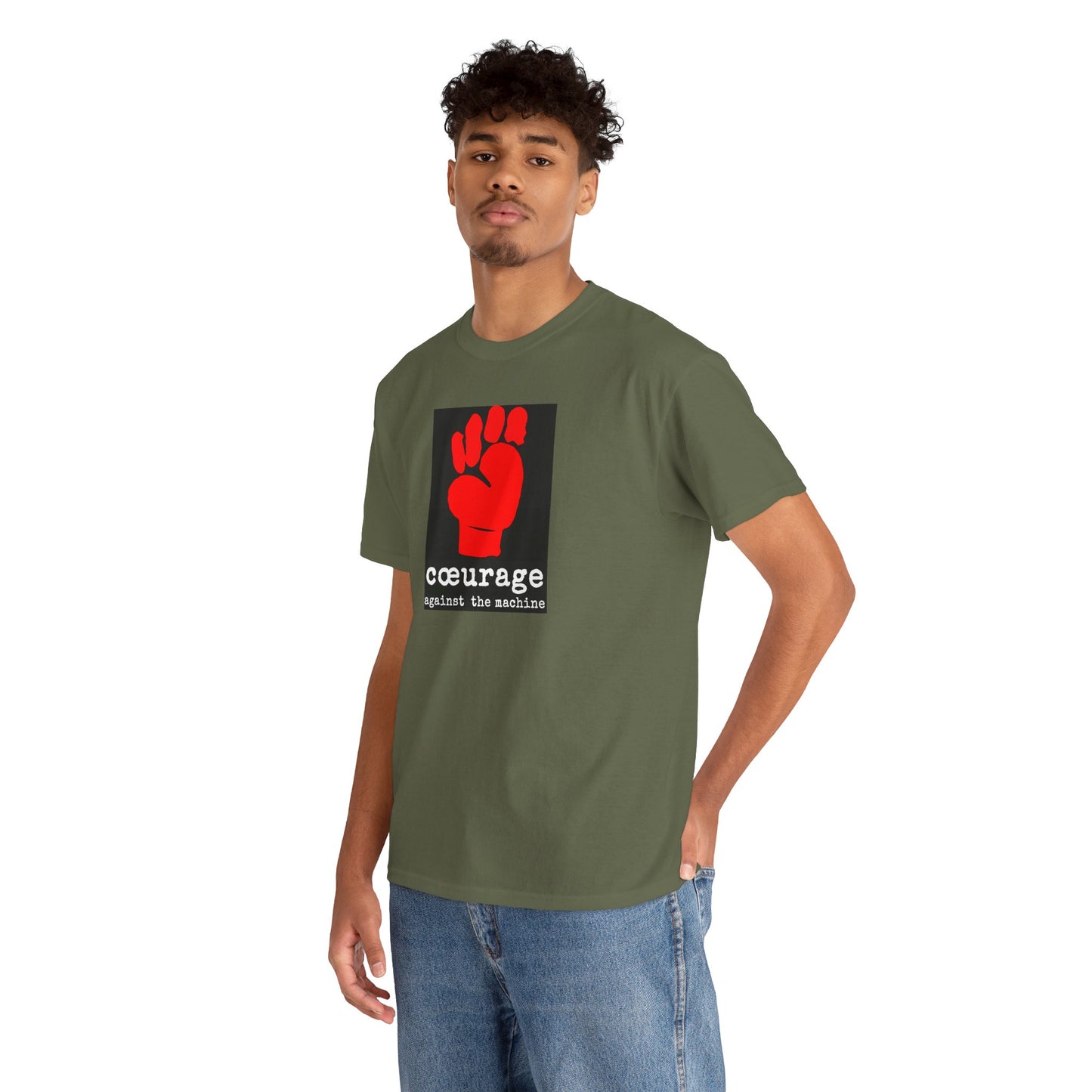 cœurage against the machine Unisex Heavy Cotton Tee