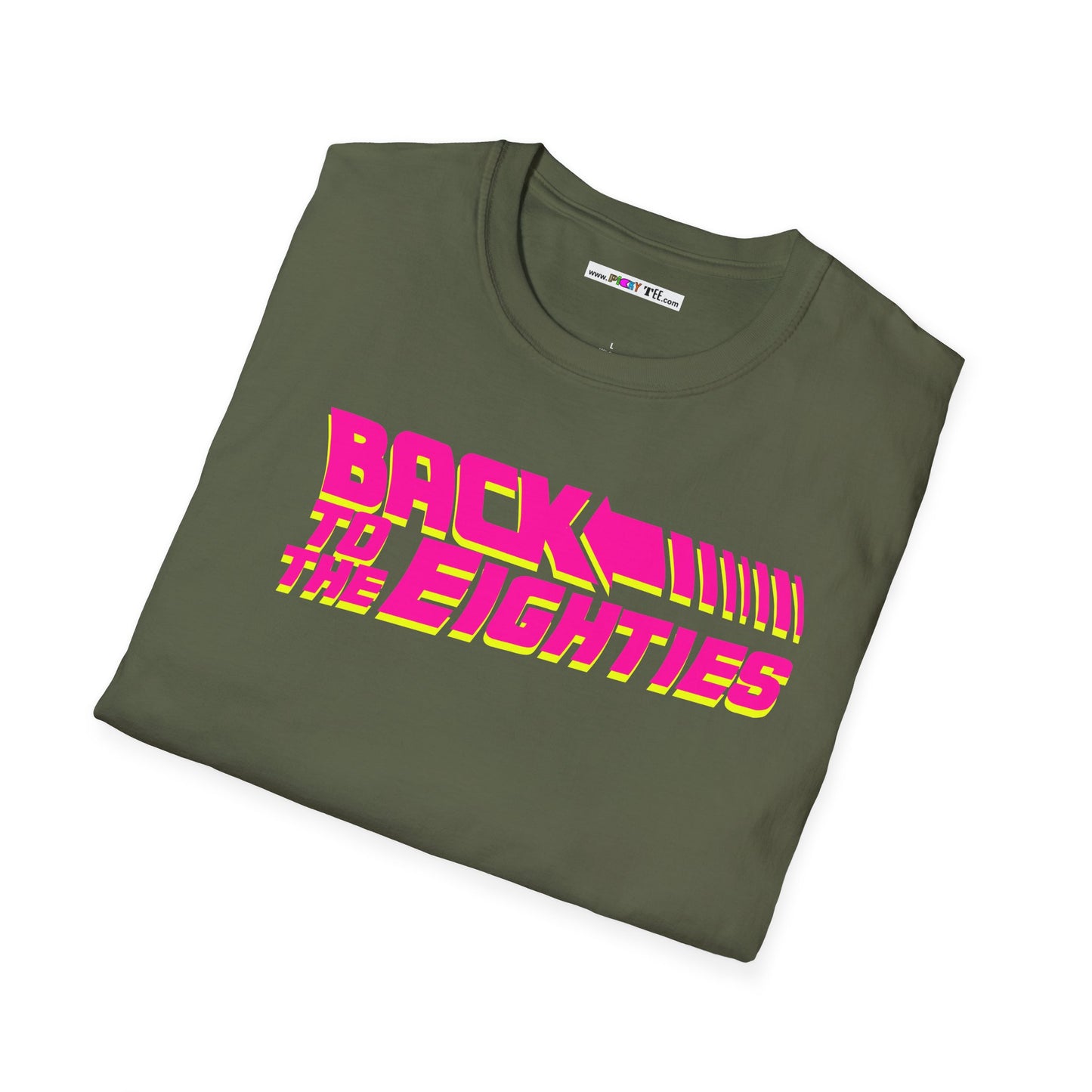 BACK TO THE EIGHTIES Unisex Softstyle 100% Cotton T-Shirt