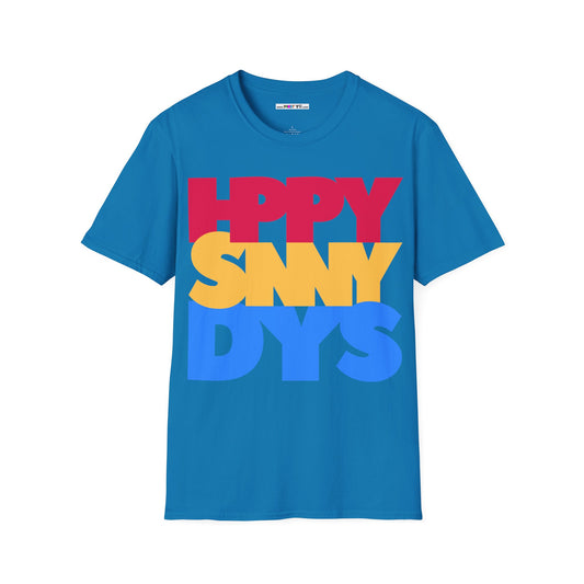 HPPY SNNY DYS Unisex Softstyle 100% Cotton T-Shirt