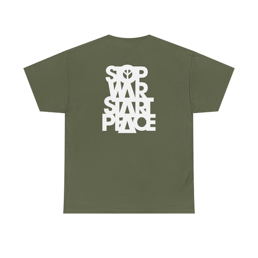 STOP WAR START PEACE Unisex Heavy Cotton Tee