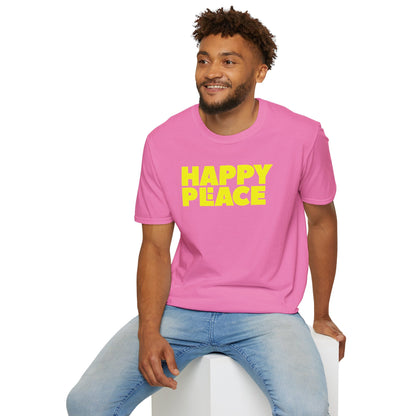 HAPPY PLACE/PEACE Unisex Softstyle 100% Cotton T-Shirt