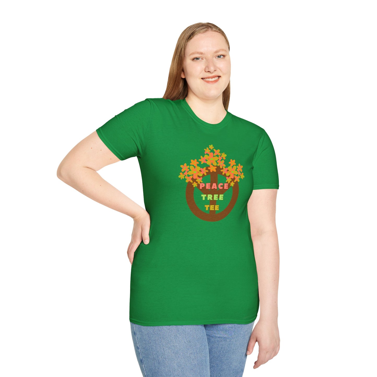 PEACE TREE TEE Unisex Softstyle 100% Cotton T-Shirt