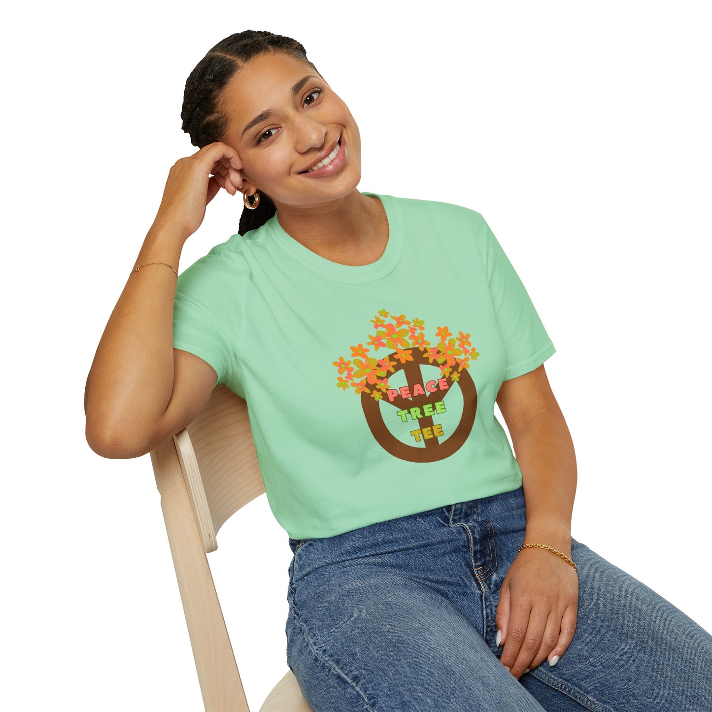 PEACE TREE TEE Unisex Softstyle 100% Cotton T-Shirt