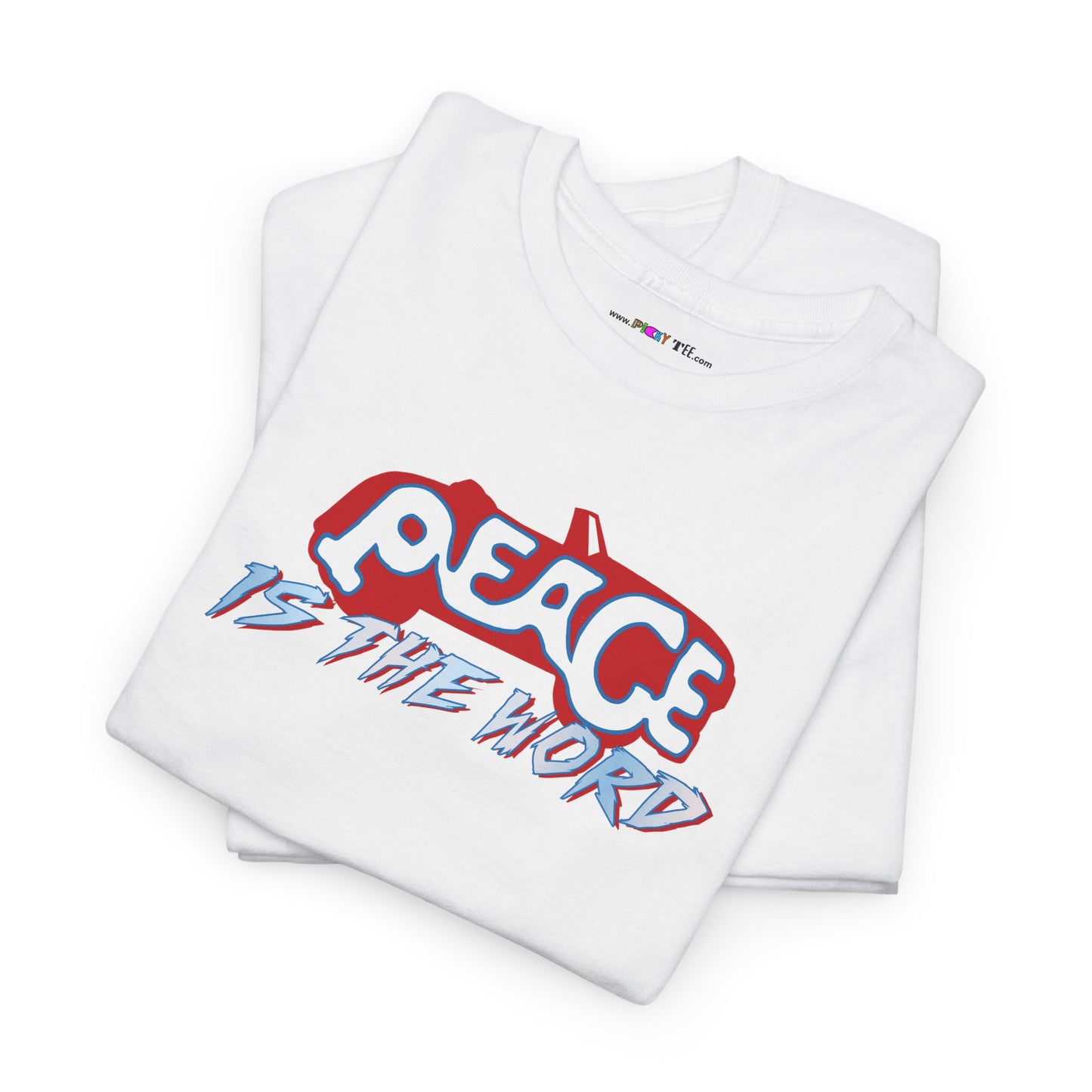 PEACE IS THE WORD Unisex Heavy Cotton Tee