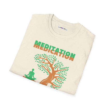 MEDITATION MEDICATION Unisex Softstyle 100% Cotton T-Shirt