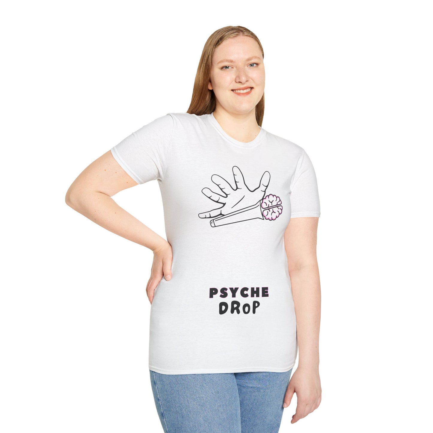 PSYCHE drop Unisex Softstyle 100% Cotton T-Shirt