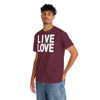 LIVE LOVE Unisex Heavy Cotton Tee