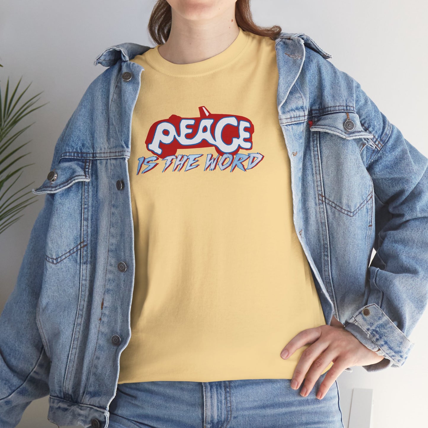 PEACE IS THE WORD Unisex Heavy Cotton Tee